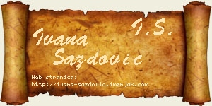 Ivana Sazdović vizit kartica